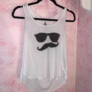 White Racerback Tank Top